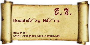Budaházy Nóra névjegykártya