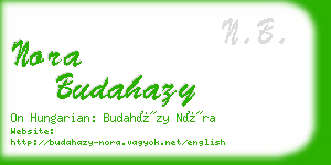 nora budahazy business card